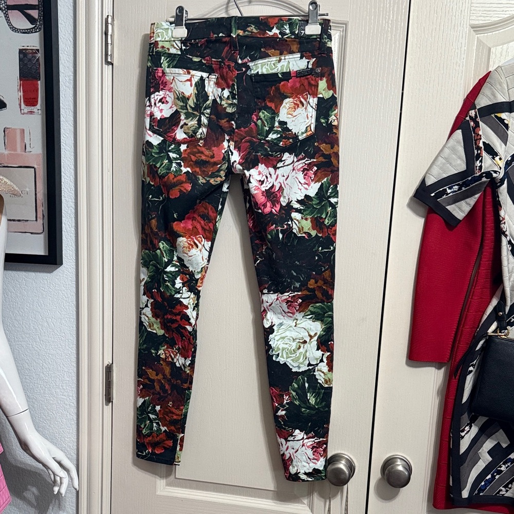 💖 7 For All Mankind Floral Skinny Jeans - Picture 3 of 5